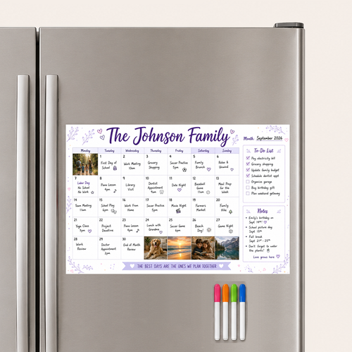 Magnetic Dry-Erase Fridge Planner