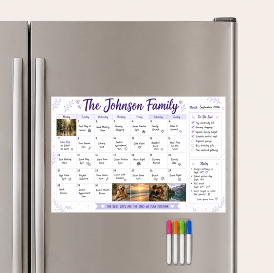 Magnetic Dry-Erase Fridge Planner